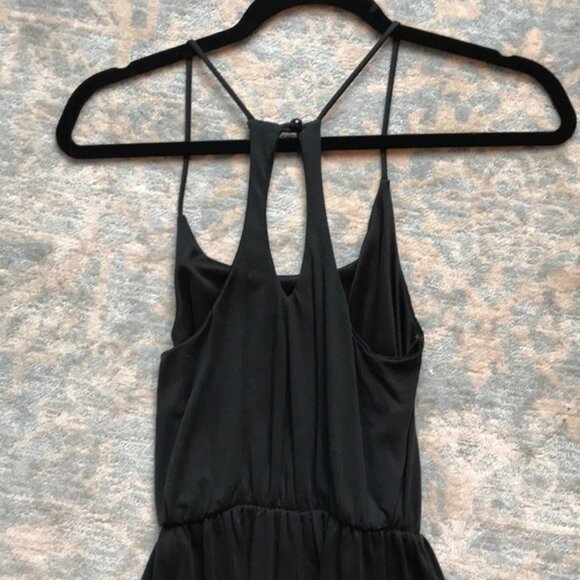 Mikey & Joey Romper Shorts Racerback Spaghetti Straps Sleeveless Black Comfy S - Picture 2 of 4
